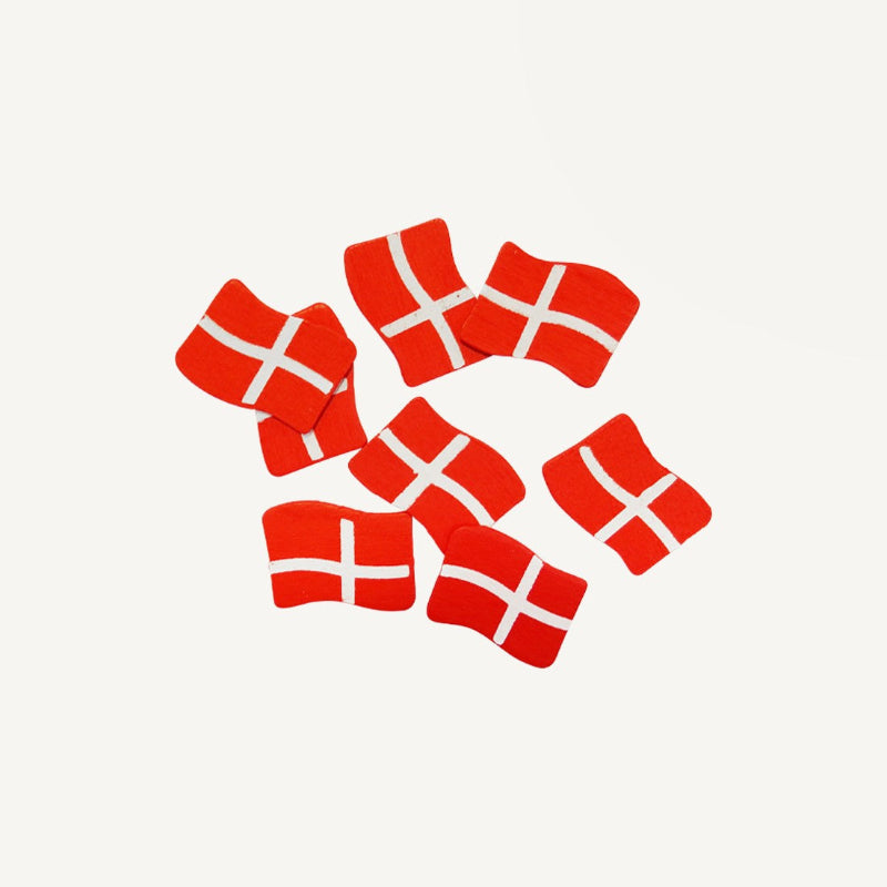 Dannebrog træ strøflag, 45 stk.