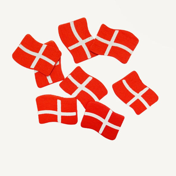 Dannebrog træ strøflag, 45 stk.