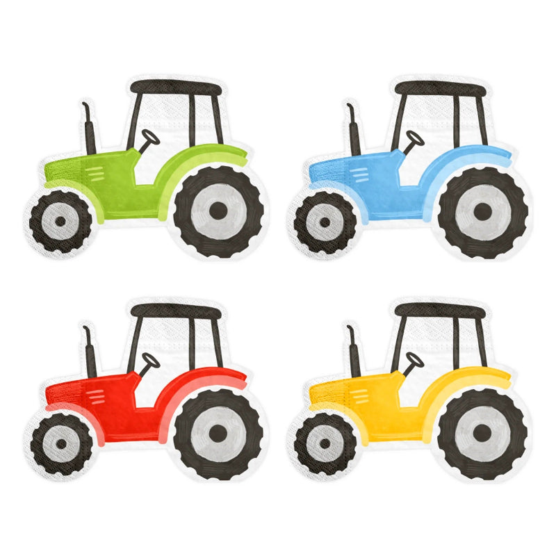Traktor servietter, 12 stk.