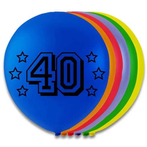 8 stk. 40 års balloner