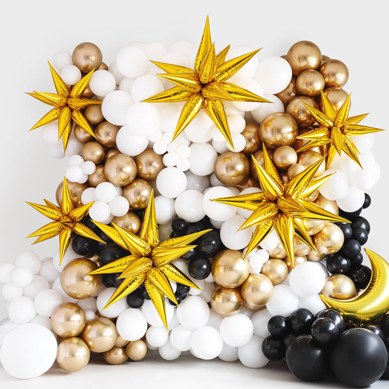 3D Folie guld stjerne ballon 70 cm