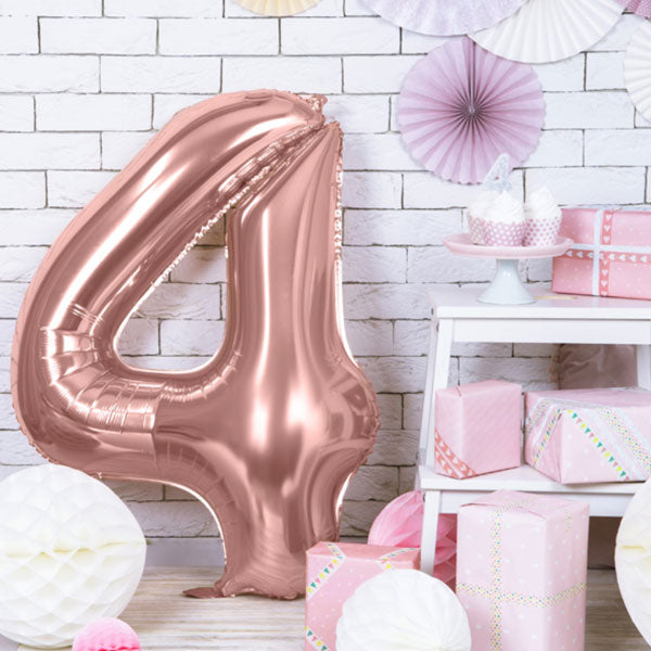 Rose gold folieballon 4 str. er 86 cm.