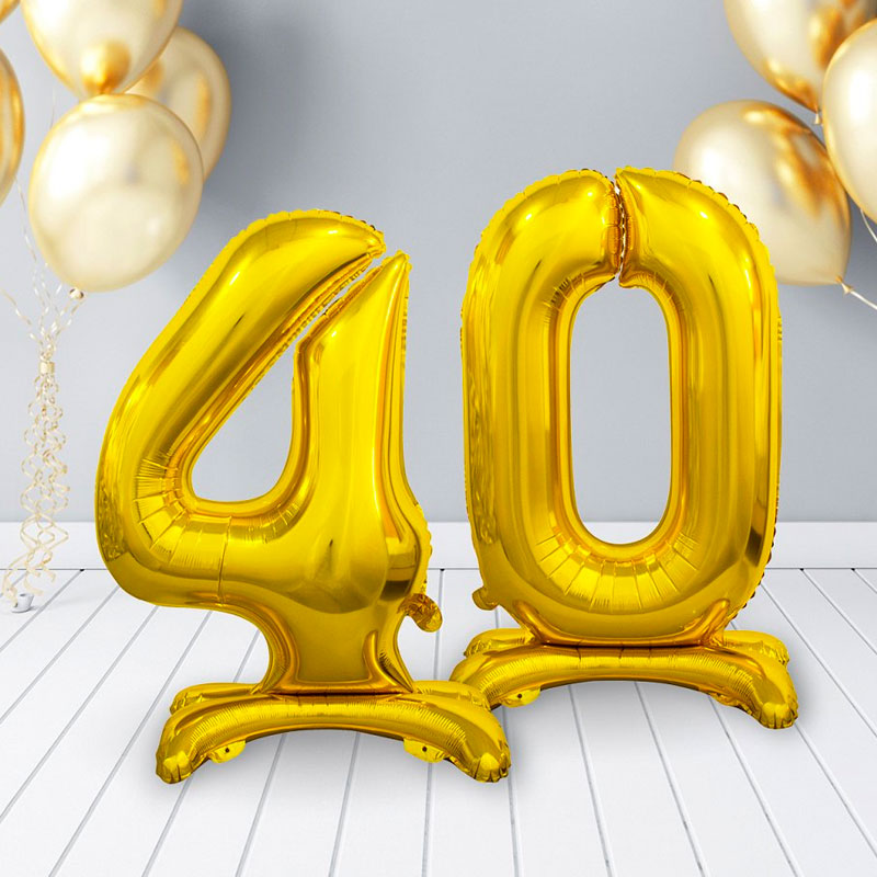 40 års Guld Folie ballon inspiration