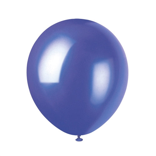 Lilla krystal latexballon, 1 stk, 26 cm.