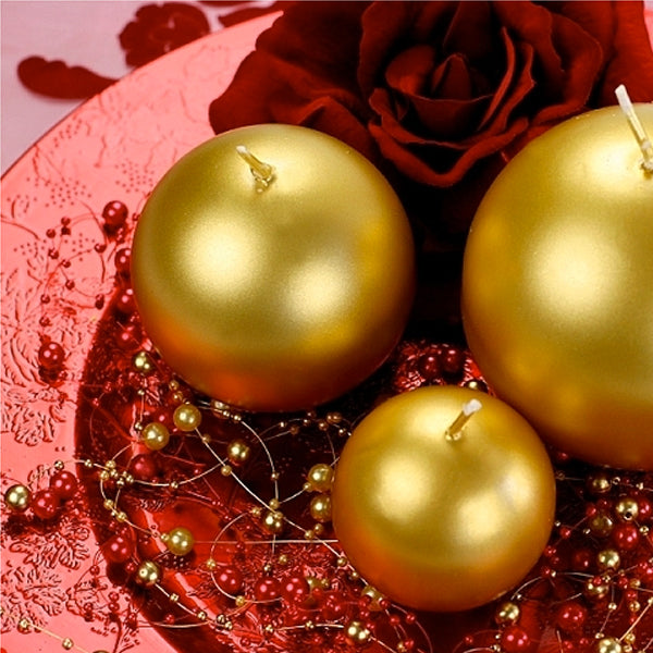 Guld kuglelys, 6 cm, 1 stk.