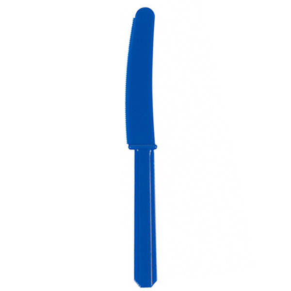 Royal blå plast kniv 17 cm