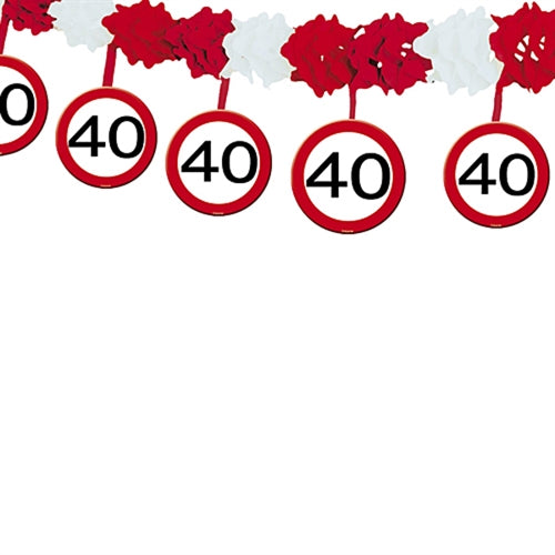 40 års Trafik Guirlande