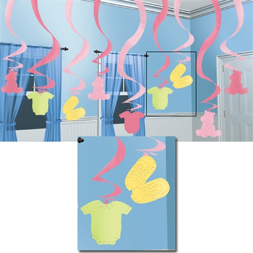 Baby uro i pink farver med børne motiver 15 stk.