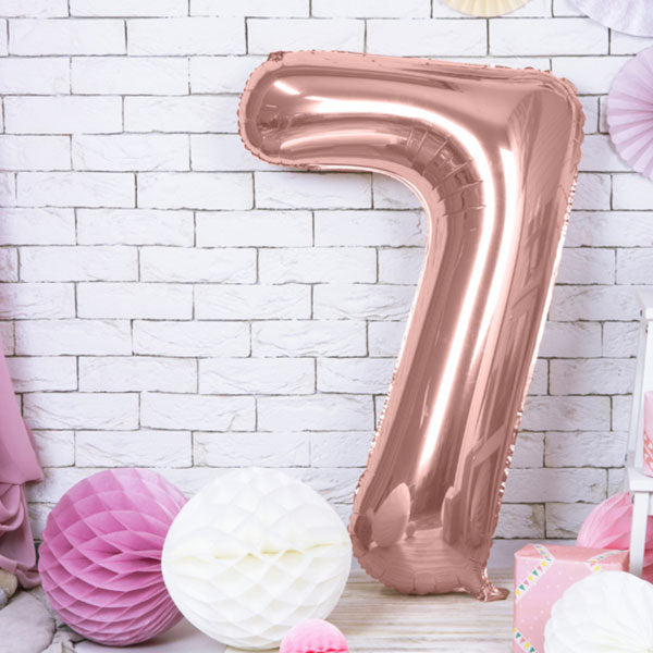 Rose gold folieballon 7 str. 86 cm