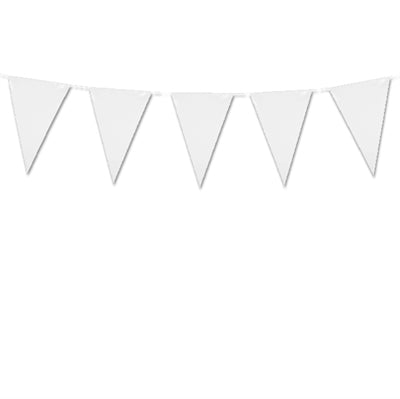 Stor hvid vimpel i plast