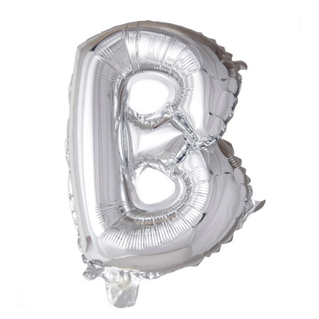 Sølv bogstav ballon 41 cm - Vælg bogstav i tabellen