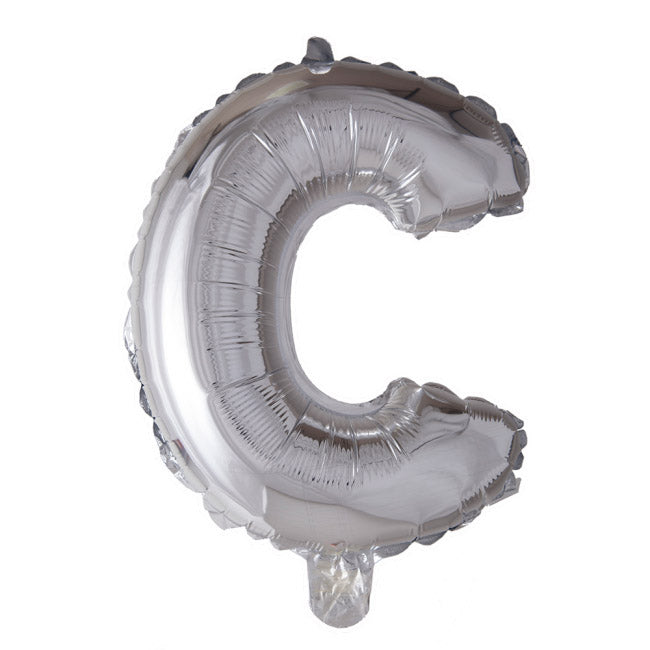 Sølv bogstav ballon 41 cm - Vælg bogstav i tabellen