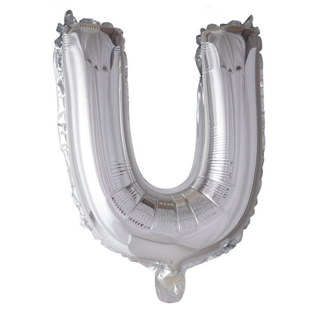 Sølv bogstav ballon 41 cm - Vælg bogstav i tabellen