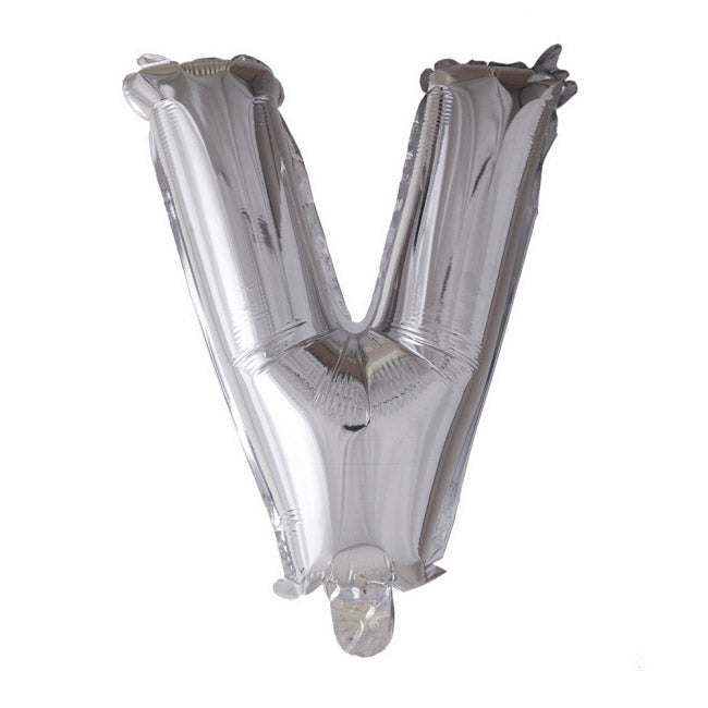 Sølv bogstav ballon 41 cm - Vælg bogstav i tabellen