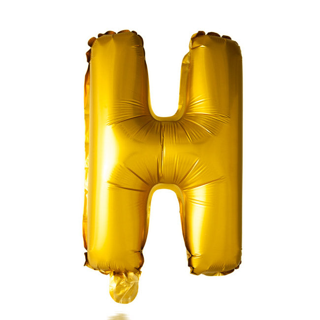 Guld bogstav ballon 41 cm - Vælg bogstav i tabellen