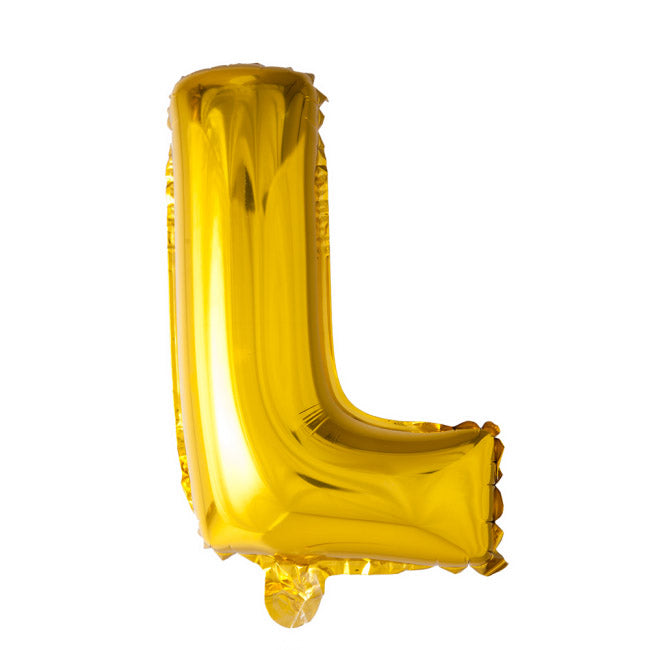 Guld bogstav ballon 41 cm - Vælg bogstav i tabellen