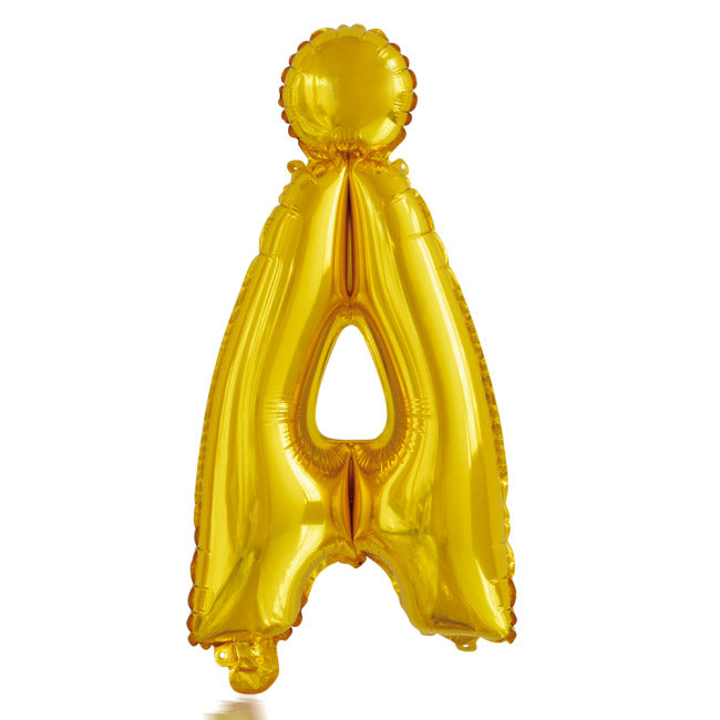 Guld bogstav ballon 41 cm - Vælg bogstav i tabellen