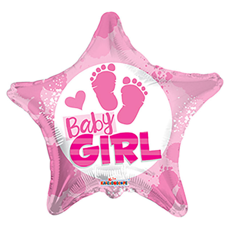 Folieballon "Baby GIRL" - Send med Helium