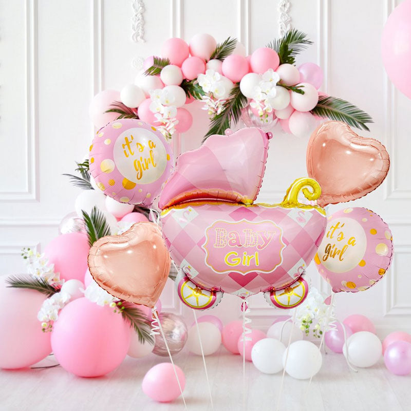 Baby Girl sæt 5 stk. Folieballoner