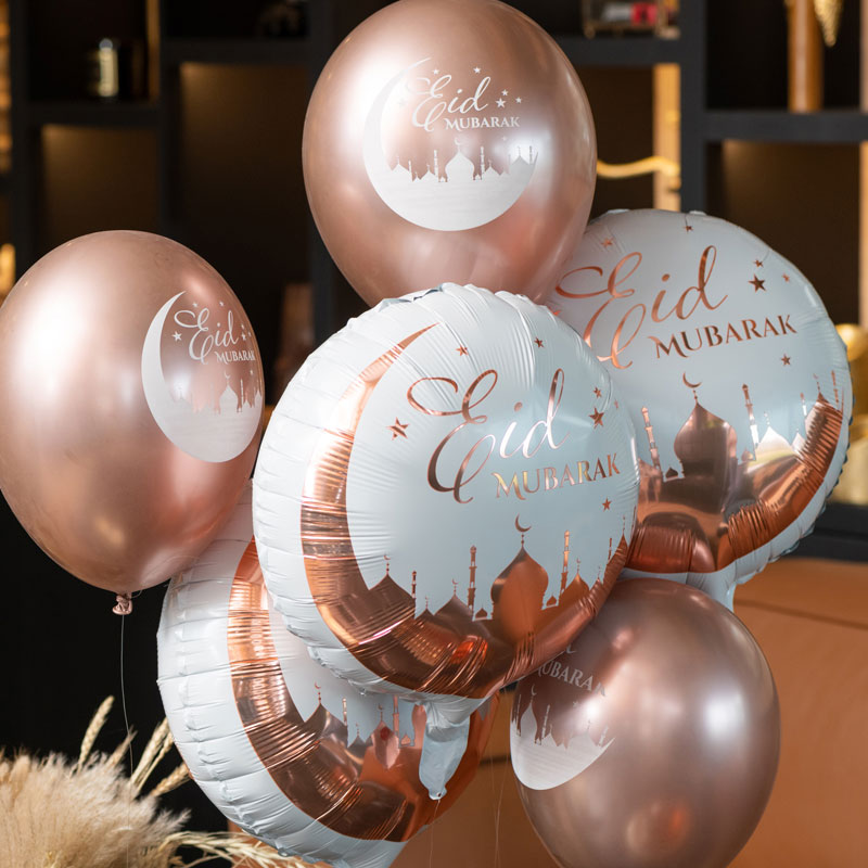 Rose gold EID Mubarak Ballon buket