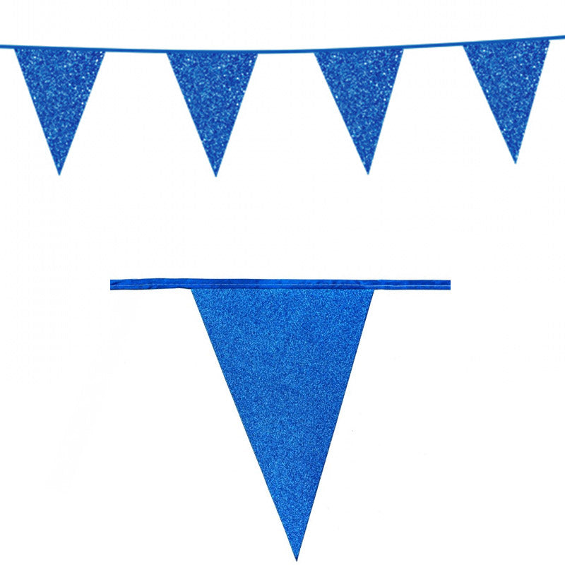 Mørk blå glimmer vimpel, 6 m.