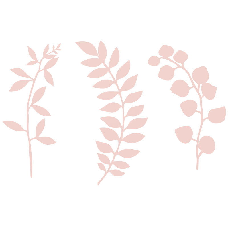 Papir Grene i pink 9 stk.
