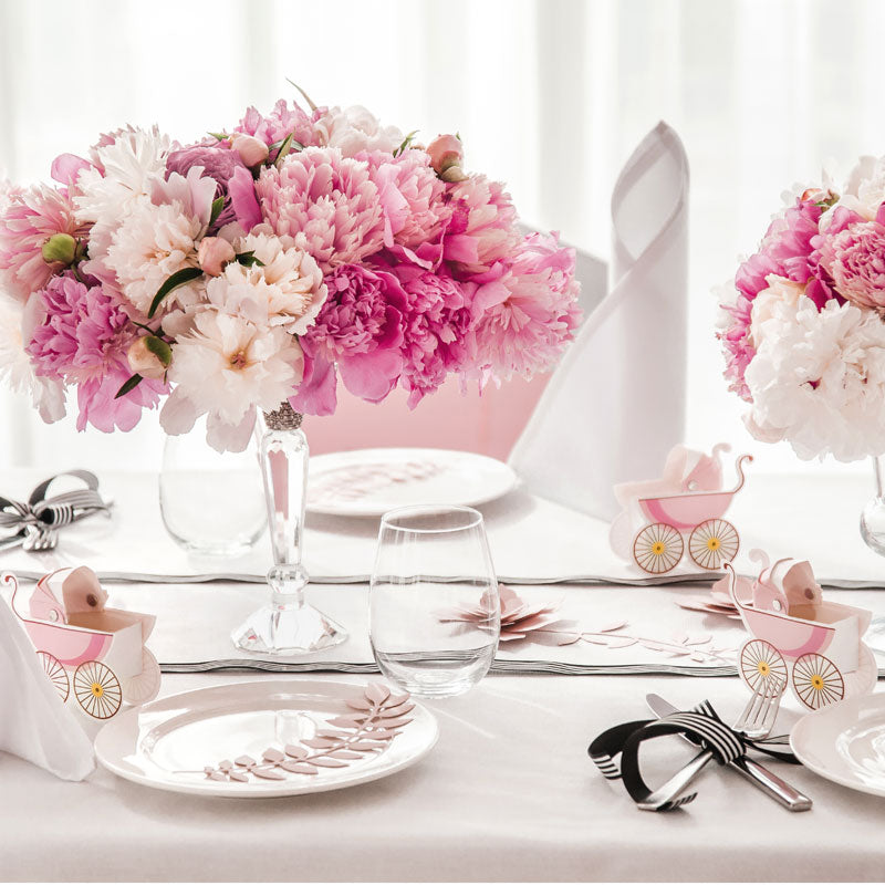 Papir Grene i pink 9 stk.