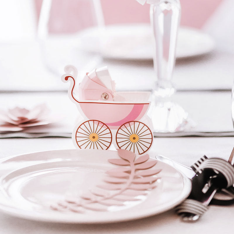 Papir Grene i pink 9 stk.