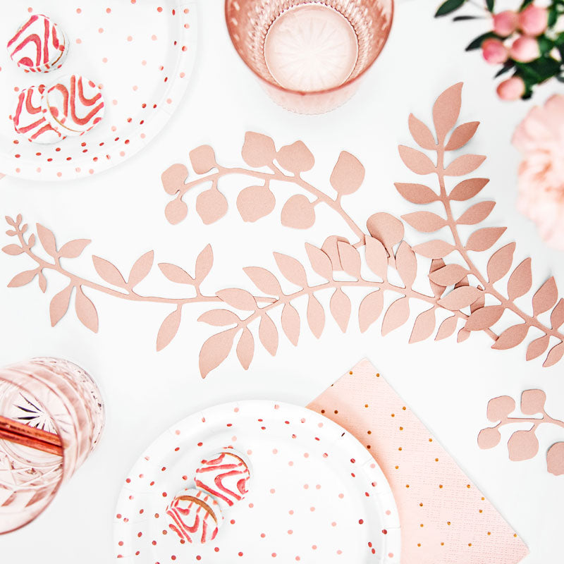 Papir Grene i pink 9 stk.