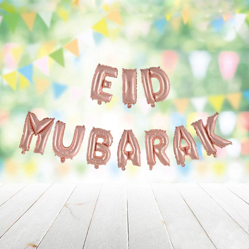 EID Mubarak balloner i Rose gold