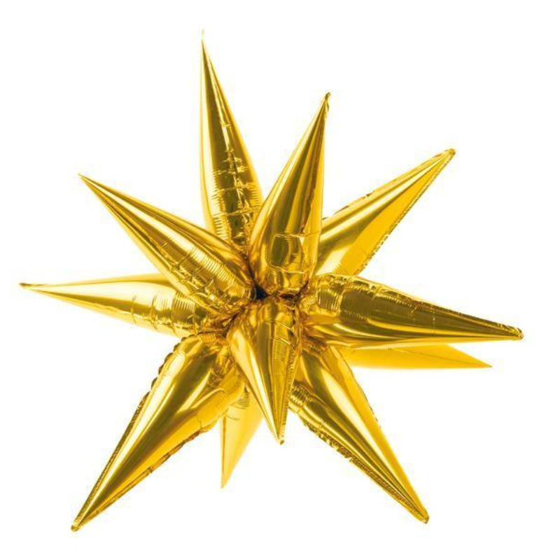 3d stjerneformet ballon i guld - 95 cm