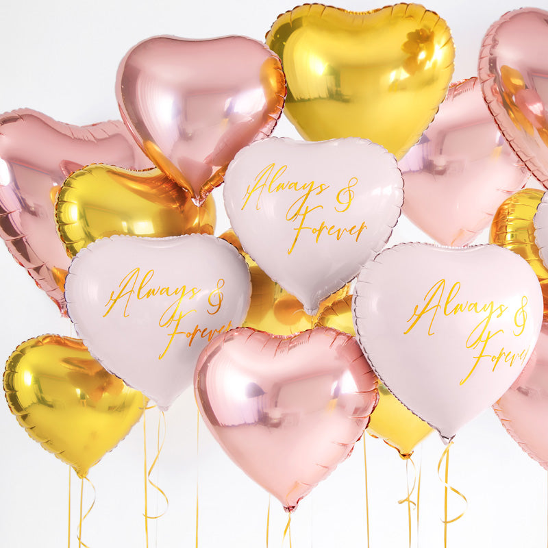 Always & Forever Pink Folie Ballon - Send med Helium
