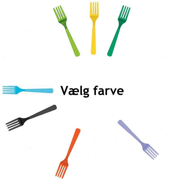 Plast gafler i mange farver - vælg farven 