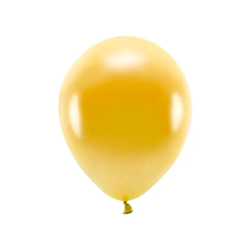 Metallic Guld ballon 10" ca. 26 cm i dia