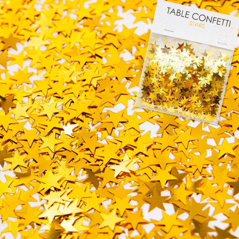 Guld stjernekonfetti 14 gr.