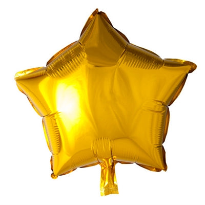 Guld stjerne folieballon, 18"