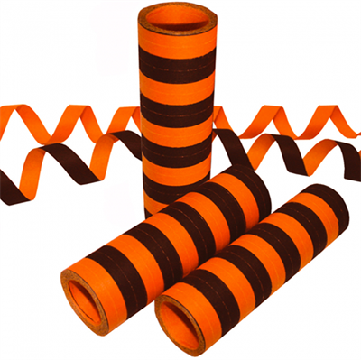 Sort/orange serpentin, 1 stk.