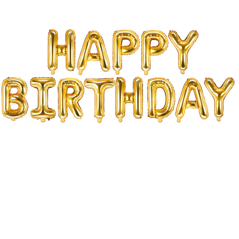 Happy Birthday balloner i guld