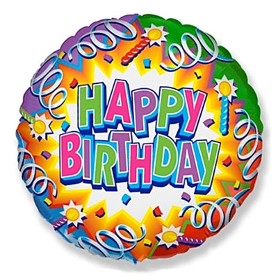 "Happy Birthday" folieballon, 18"