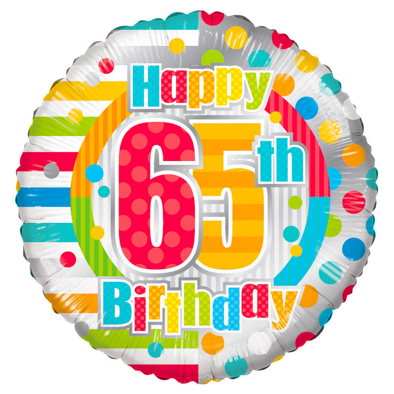 Happy 65th Birthday - Send med Helium