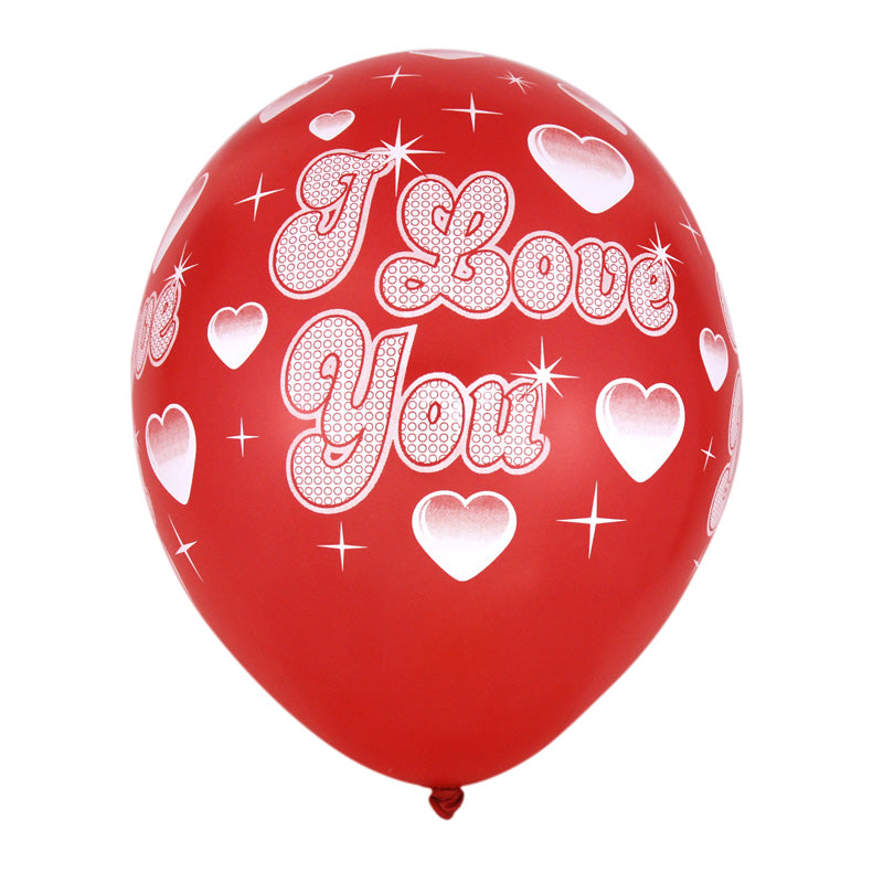 I love you Ballon 12" 4 stk.