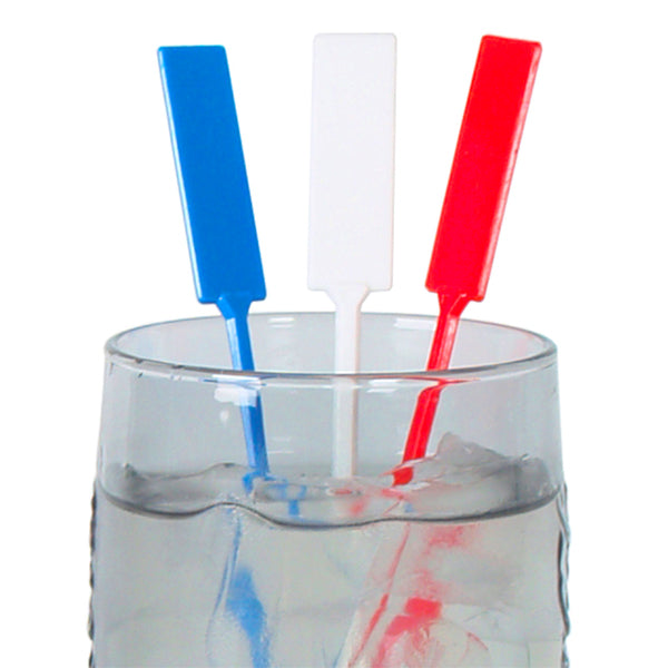 Drinks Rørepinde, blå, hvid, rød