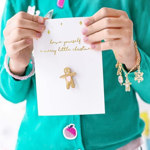 Honningkagemand julekort med kuvert