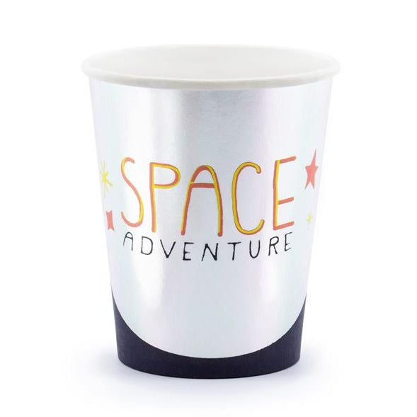 "Space" rum tema, pap kop, 6 stk.