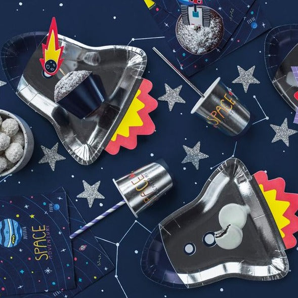 "Space" rum tema, pap kop, 6 stk.