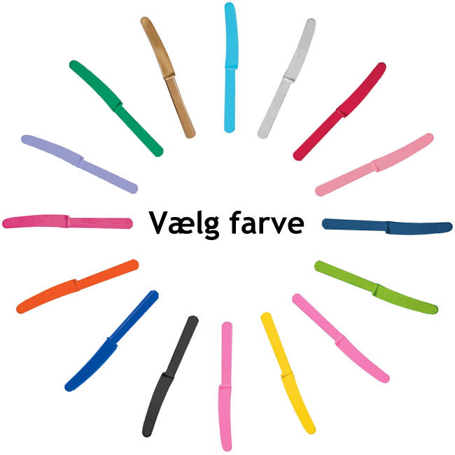 Plastknive i mange farver - vælg variation