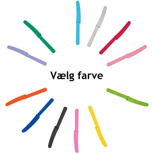 Plastknive i mange farver - vælg variation