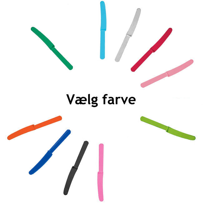 Plastknive i mange farver - vælg variation