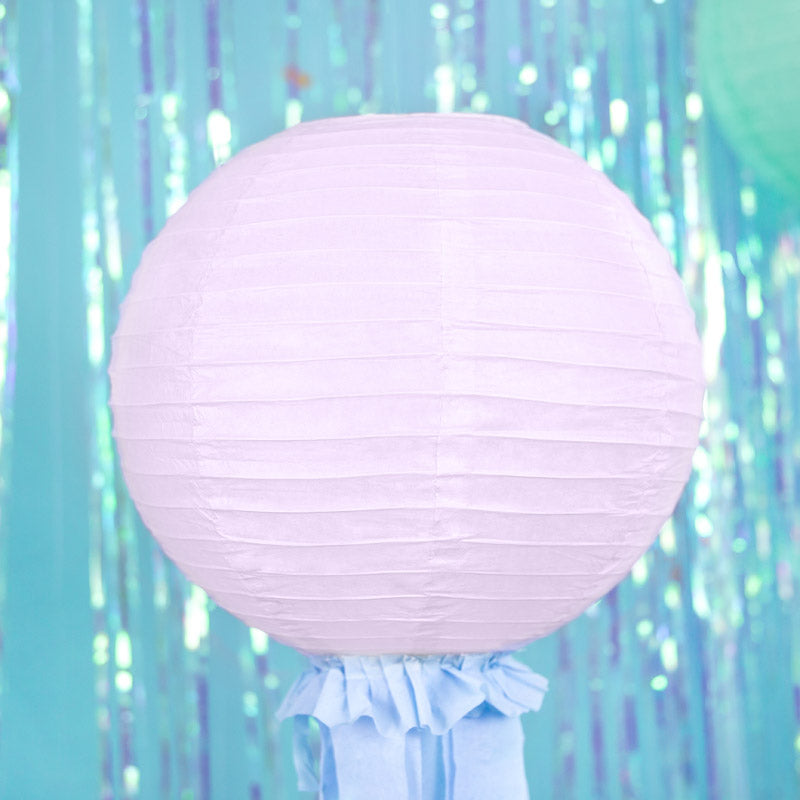 Lyserød papir lanterne, 35 cm.
