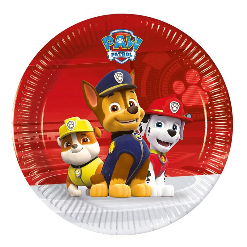 Paw Patrol frokost tallerken 18 cm - 8 stk. i sættet